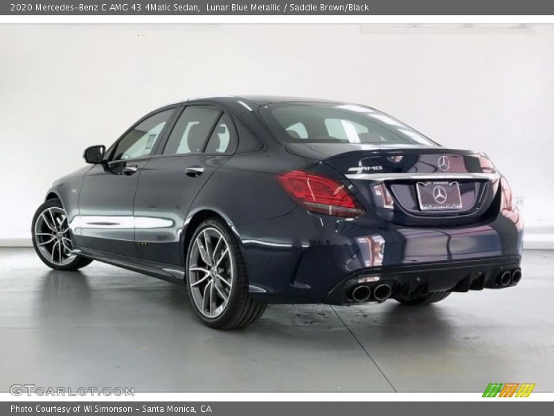 Lunar Blue Metallic / Saddle Brown/Black 2020 Mercedes-Benz C AMG 43 4Matic Sedan