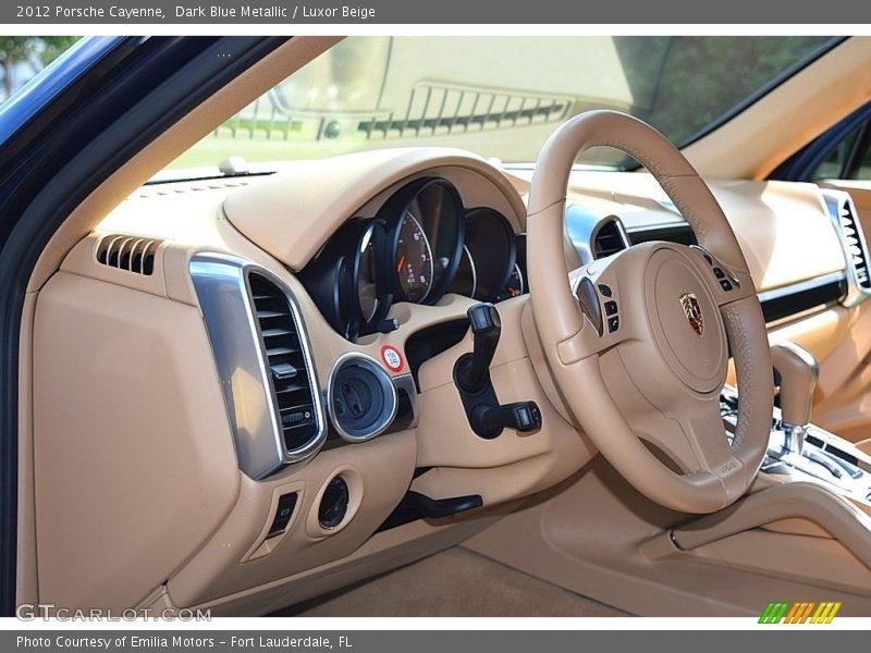 Dark Blue Metallic / Luxor Beige 2012 Porsche Cayenne