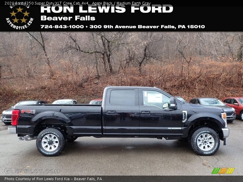 Agate Black / Medium Earth Gray 2020 Ford F350 Super Duty XLT Crew Cab 4x4