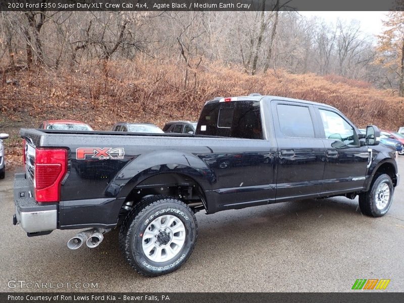 Agate Black / Medium Earth Gray 2020 Ford F350 Super Duty XLT Crew Cab 4x4