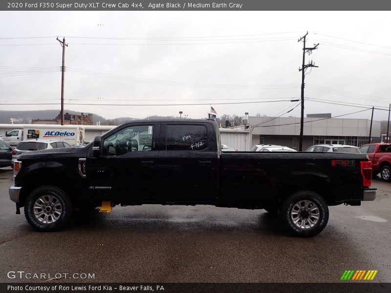 Agate Black / Medium Earth Gray 2020 Ford F350 Super Duty XLT Crew Cab 4x4