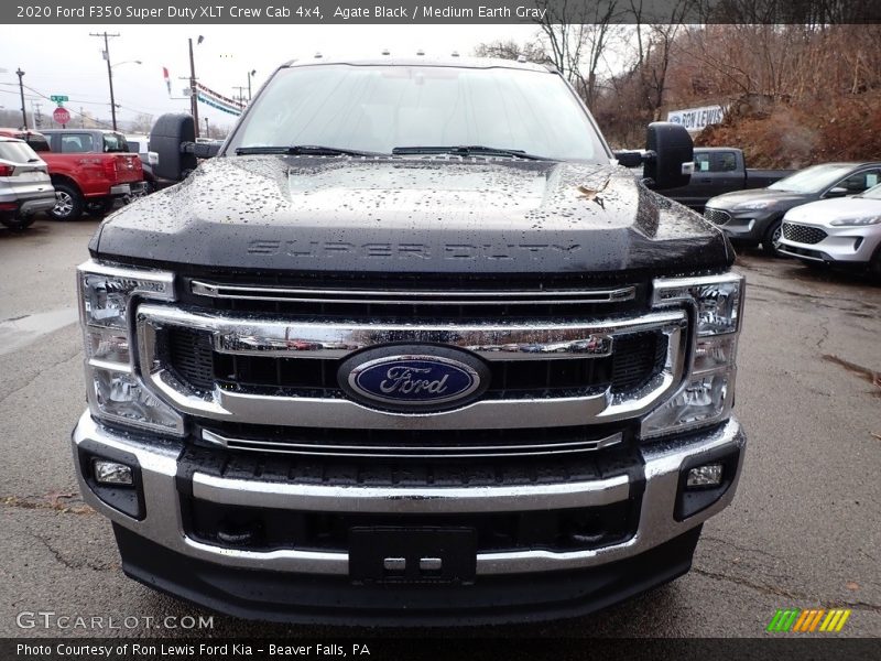 Agate Black / Medium Earth Gray 2020 Ford F350 Super Duty XLT Crew Cab 4x4