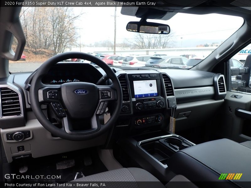 Agate Black / Medium Earth Gray 2020 Ford F350 Super Duty XLT Crew Cab 4x4