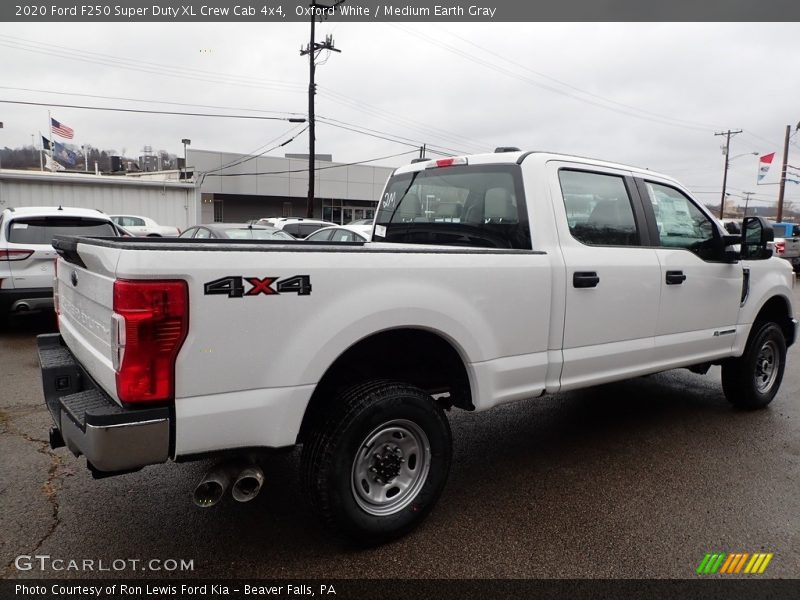 Oxford White / Medium Earth Gray 2020 Ford F250 Super Duty XL Crew Cab 4x4