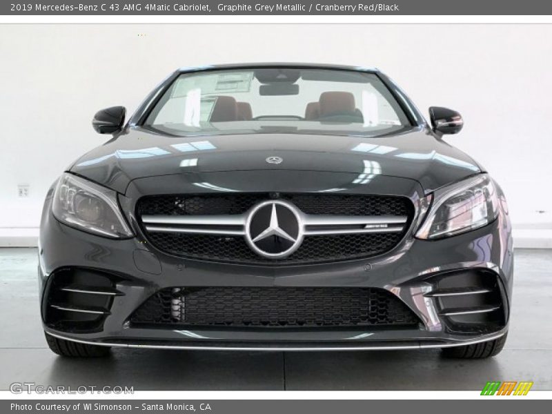 Graphite Grey Metallic / Cranberry Red/Black 2019 Mercedes-Benz C 43 AMG 4Matic Cabriolet