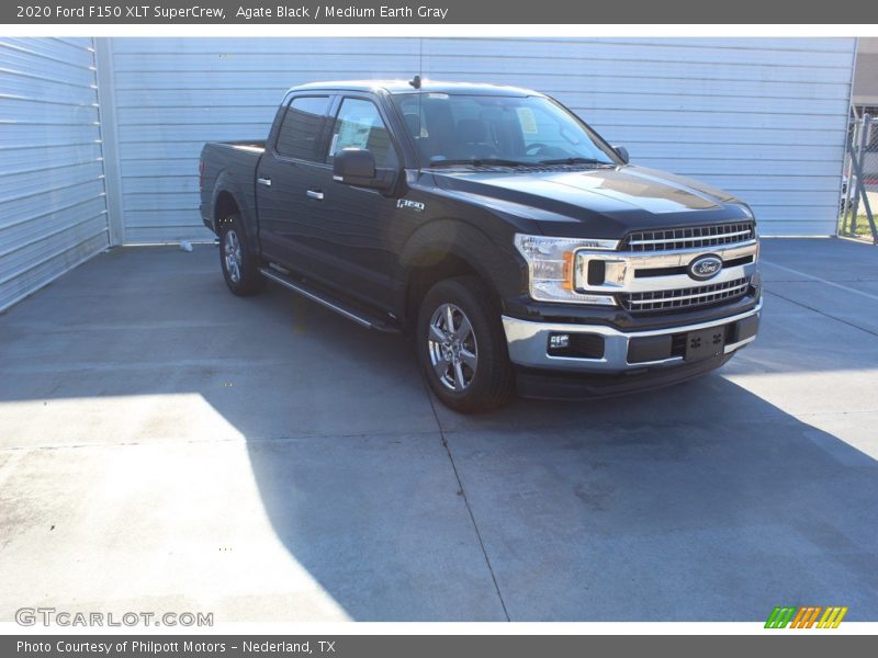 Agate Black / Medium Earth Gray 2020 Ford F150 XLT SuperCrew