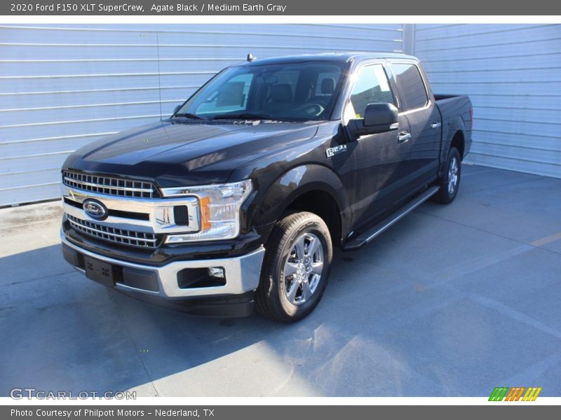 Agate Black / Medium Earth Gray 2020 Ford F150 XLT SuperCrew