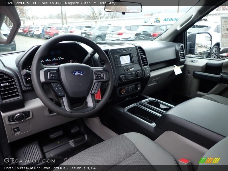  2020 F150 XL SuperCab 4x4 Medium Earth Gray Interior