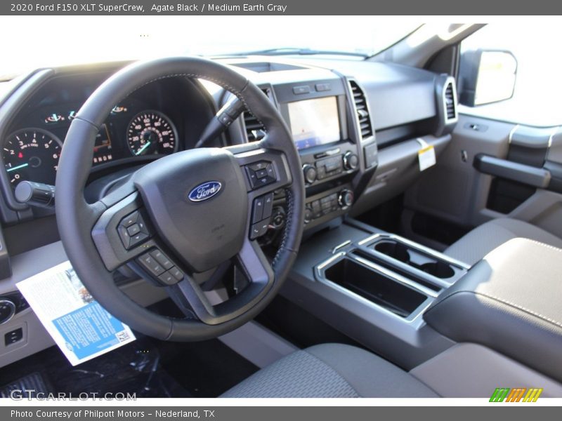 Agate Black / Medium Earth Gray 2020 Ford F150 XLT SuperCrew