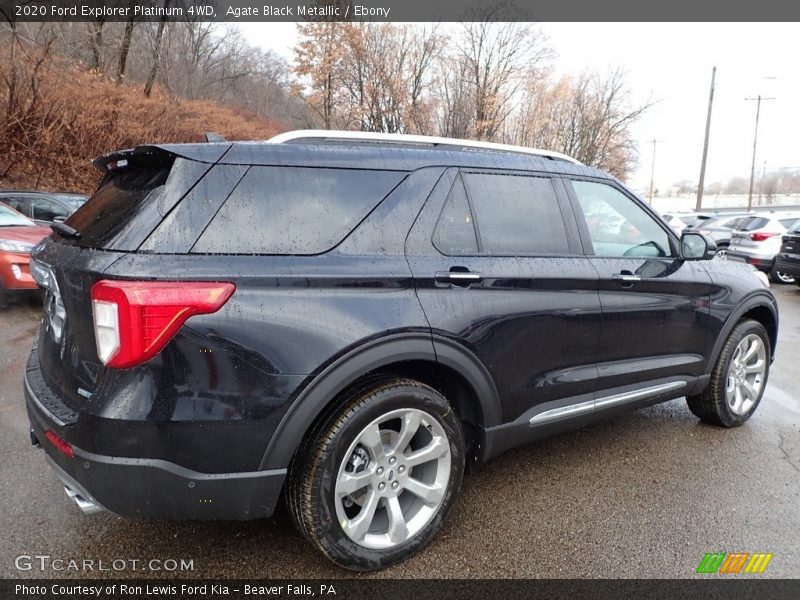 Agate Black Metallic / Ebony 2020 Ford Explorer Platinum 4WD