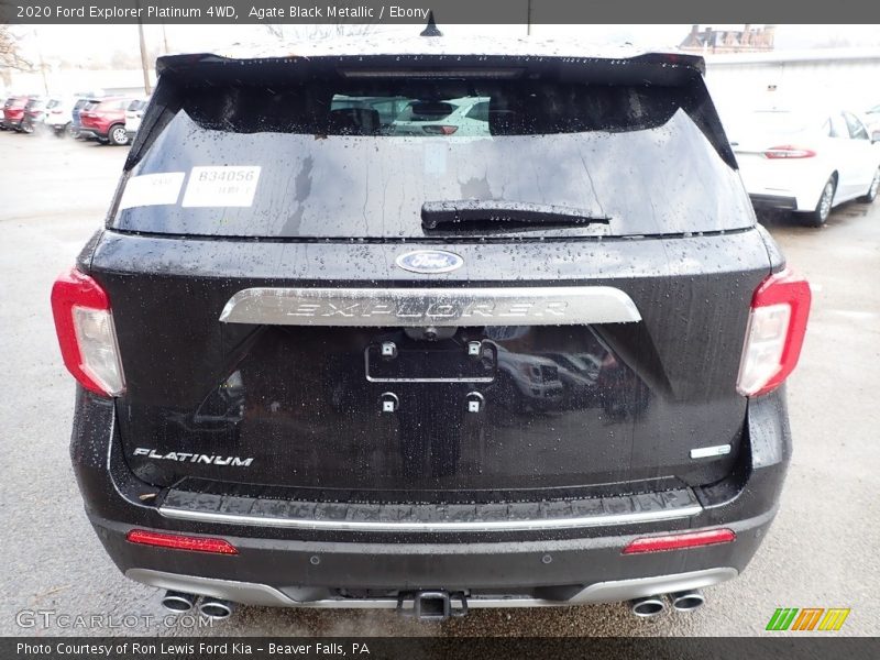 Agate Black Metallic / Ebony 2020 Ford Explorer Platinum 4WD