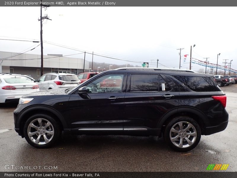 Agate Black Metallic / Ebony 2020 Ford Explorer Platinum 4WD