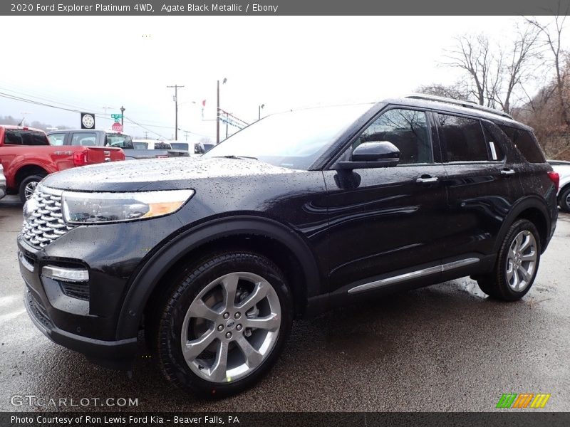 Agate Black Metallic / Ebony 2020 Ford Explorer Platinum 4WD