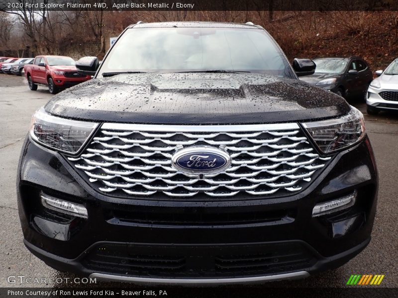 Agate Black Metallic / Ebony 2020 Ford Explorer Platinum 4WD