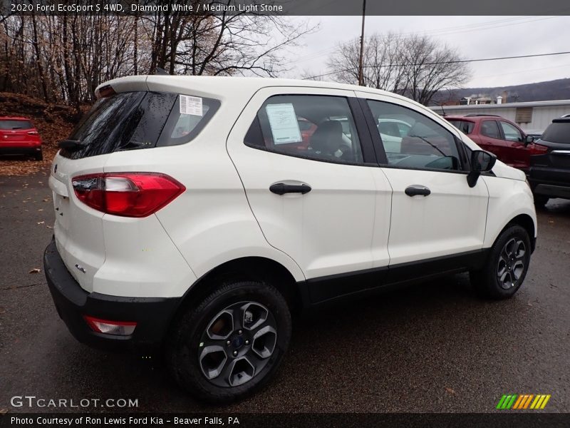 Diamond White / Medium Light Stone 2020 Ford EcoSport S 4WD