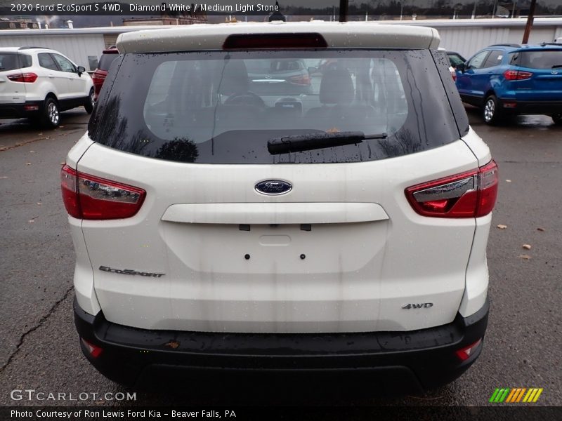 Diamond White / Medium Light Stone 2020 Ford EcoSport S 4WD