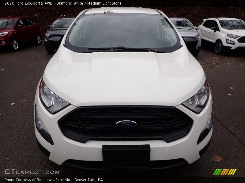 Diamond White / Medium Light Stone 2020 Ford EcoSport S 4WD