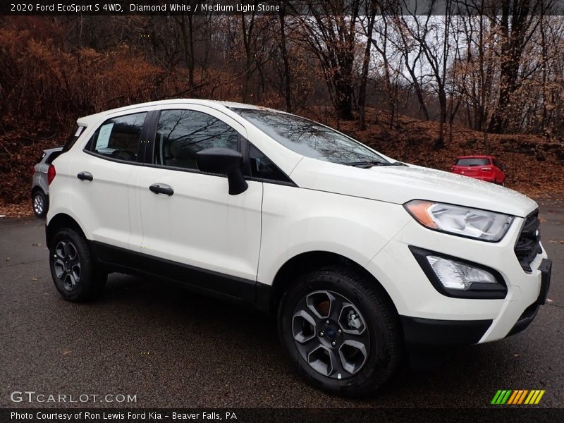 Diamond White / Medium Light Stone 2020 Ford EcoSport S 4WD