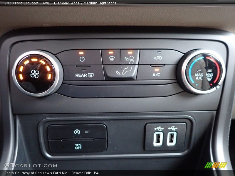 Diamond White / Medium Light Stone 2020 Ford EcoSport S 4WD