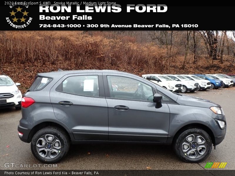 Smoke Metallic / Medium Light Stone 2020 Ford EcoSport S 4WD