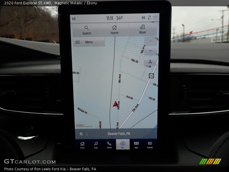 Navigation of 2020 Explorer ST 4WD