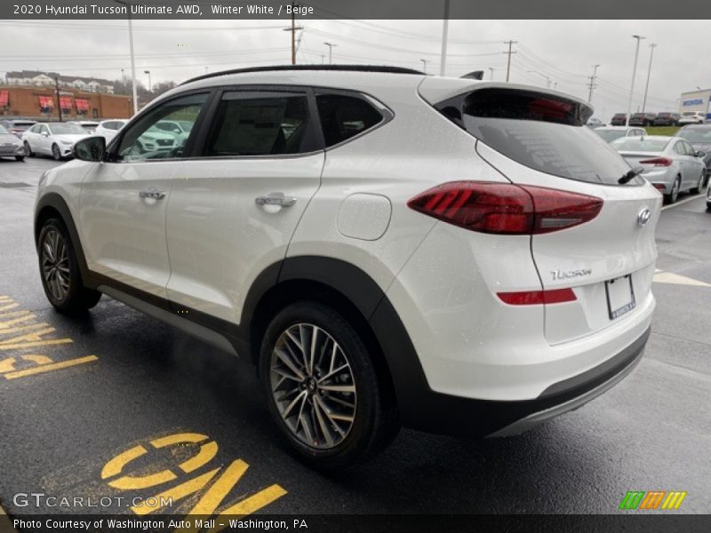 Winter White / Beige 2020 Hyundai Tucson Ultimate AWD