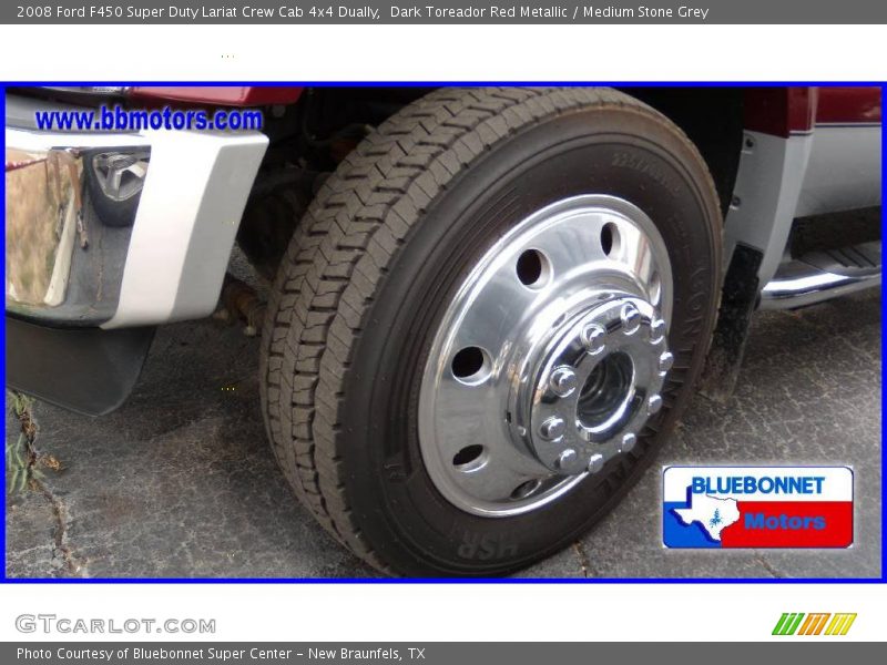 Dark Toreador Red Metallic / Medium Stone Grey 2008 Ford F450 Super Duty Lariat Crew Cab 4x4 Dually