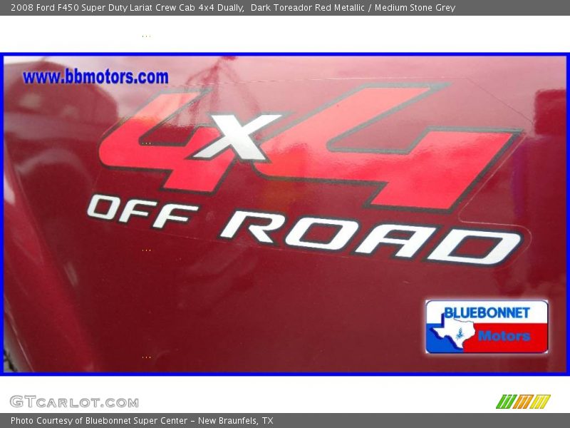 Dark Toreador Red Metallic / Medium Stone Grey 2008 Ford F450 Super Duty Lariat Crew Cab 4x4 Dually