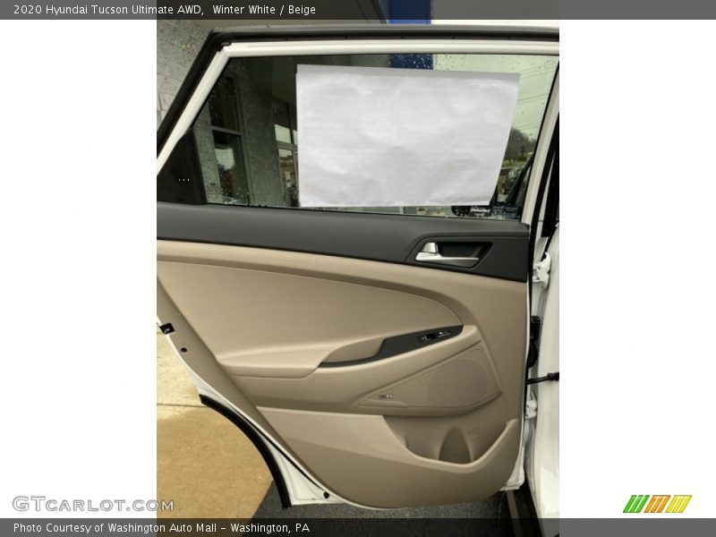 Winter White / Beige 2020 Hyundai Tucson Ultimate AWD