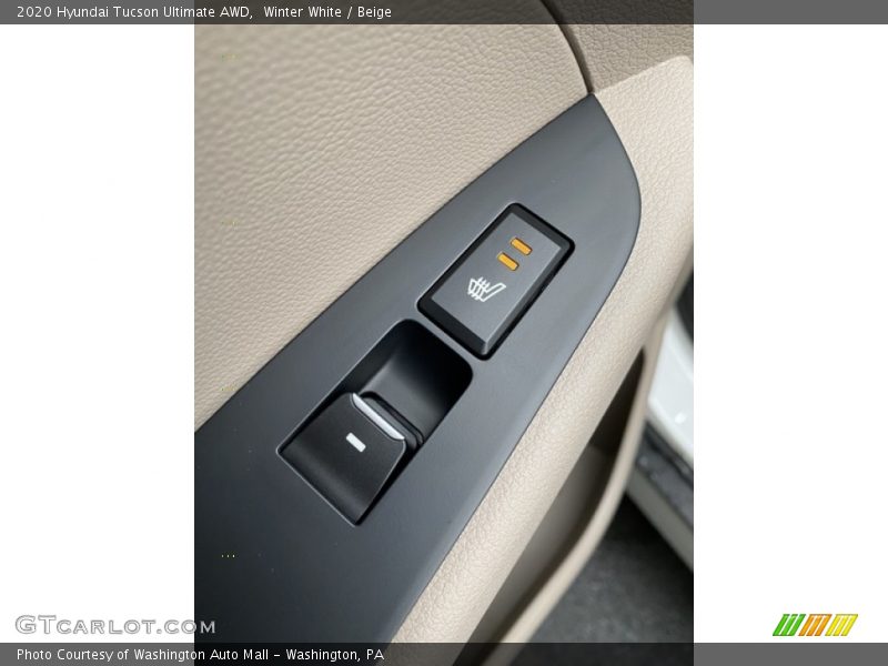 Winter White / Beige 2020 Hyundai Tucson Ultimate AWD