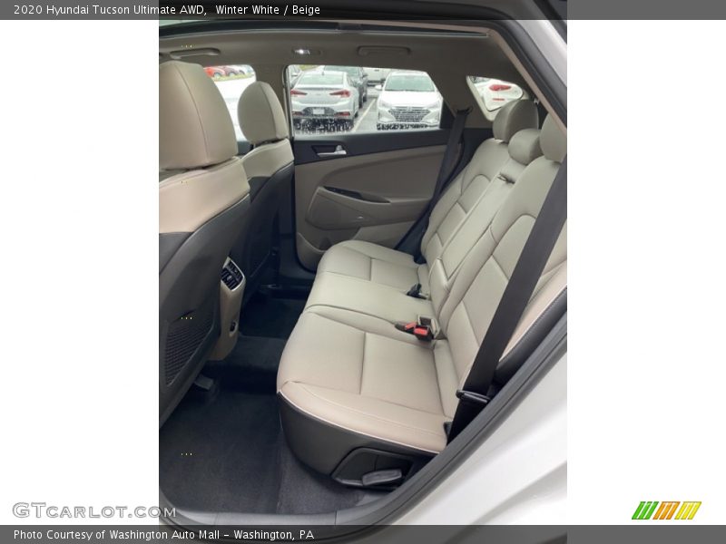 Winter White / Beige 2020 Hyundai Tucson Ultimate AWD