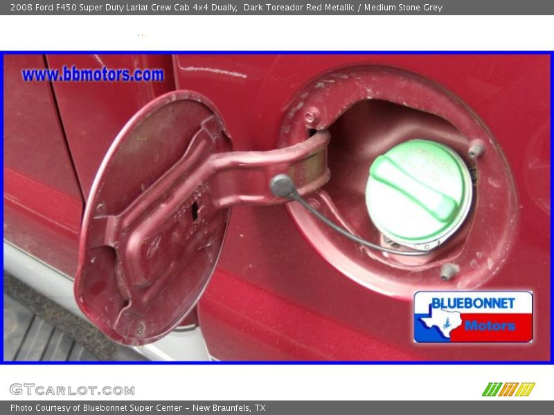 Dark Toreador Red Metallic / Medium Stone Grey 2008 Ford F450 Super Duty Lariat Crew Cab 4x4 Dually