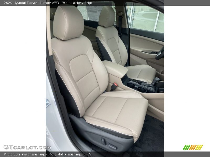 Winter White / Beige 2020 Hyundai Tucson Ultimate AWD