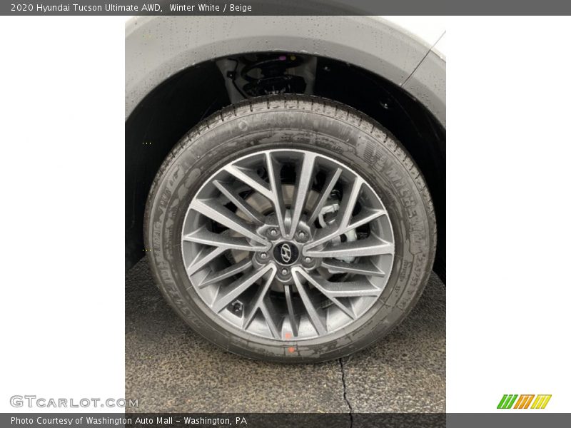Winter White / Beige 2020 Hyundai Tucson Ultimate AWD