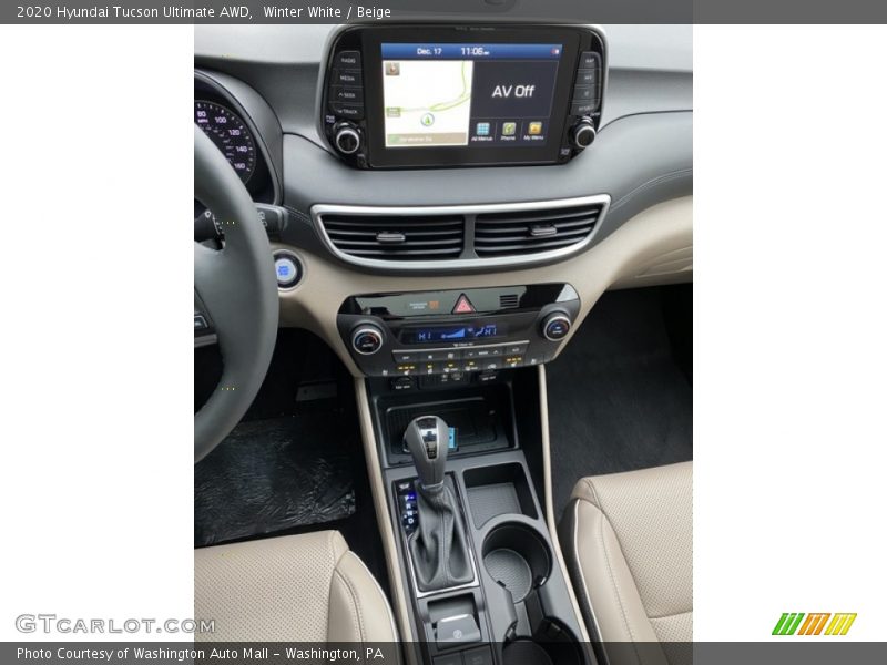 Winter White / Beige 2020 Hyundai Tucson Ultimate AWD