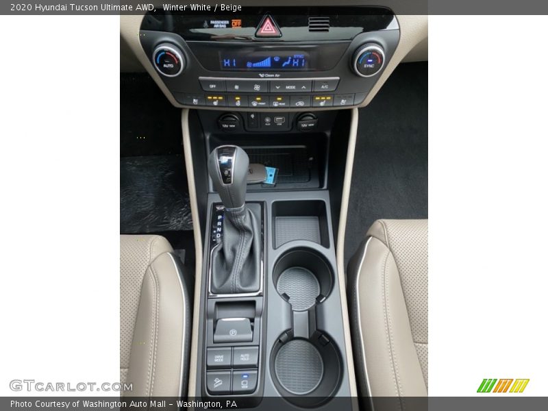 Winter White / Beige 2020 Hyundai Tucson Ultimate AWD
