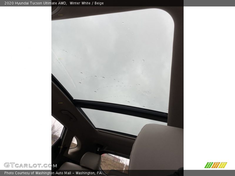 Winter White / Beige 2020 Hyundai Tucson Ultimate AWD