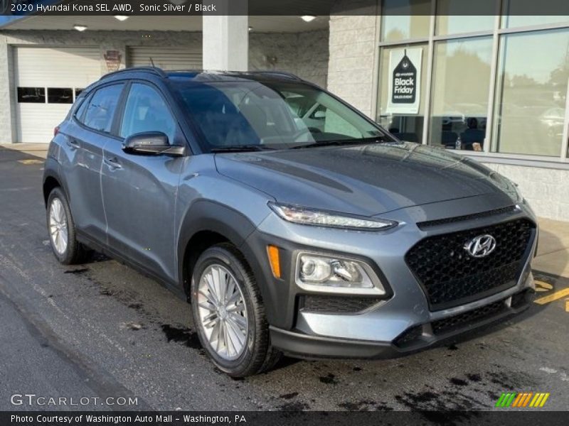 Sonic Silver / Black 2020 Hyundai Kona SEL AWD