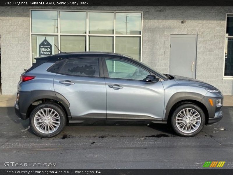 Sonic Silver / Black 2020 Hyundai Kona SEL AWD