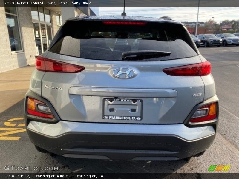 Sonic Silver / Black 2020 Hyundai Kona SEL AWD