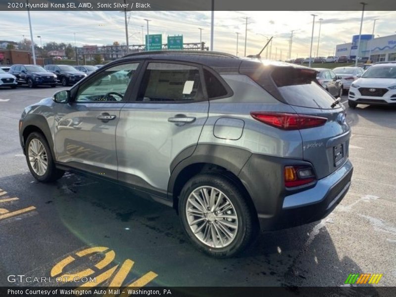 Sonic Silver / Black 2020 Hyundai Kona SEL AWD