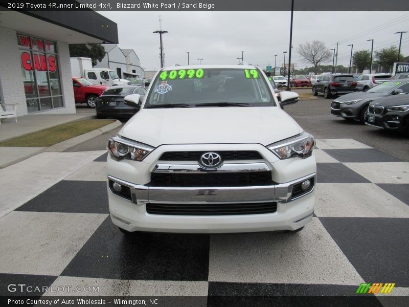 Blizzard White Pearl / Sand Beige 2019 Toyota 4Runner Limited 4x4