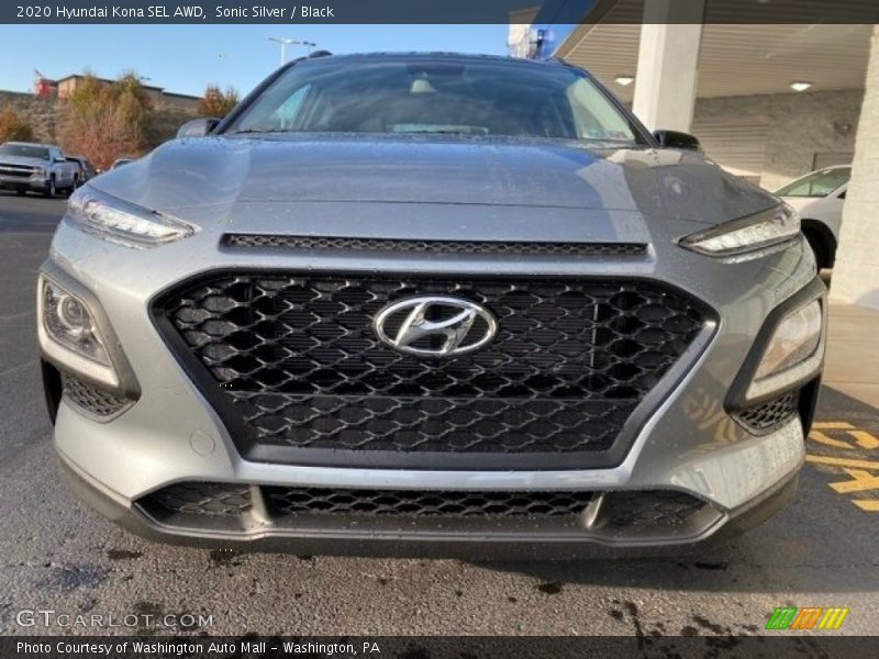 Sonic Silver / Black 2020 Hyundai Kona SEL AWD