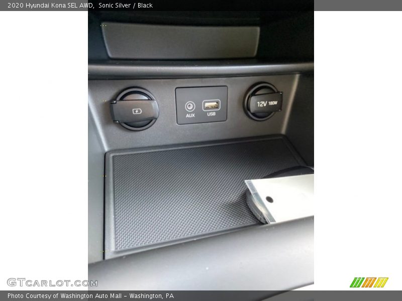 Sonic Silver / Black 2020 Hyundai Kona SEL AWD
