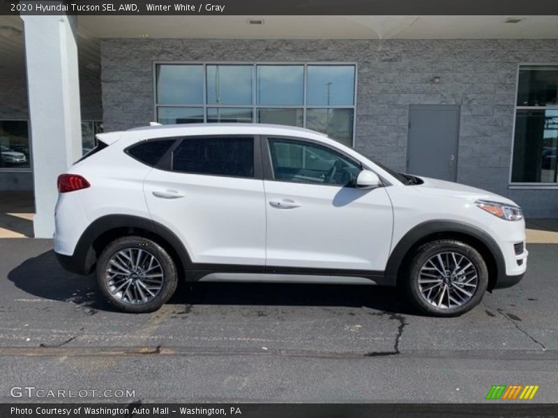 Winter White / Gray 2020 Hyundai Tucson SEL AWD