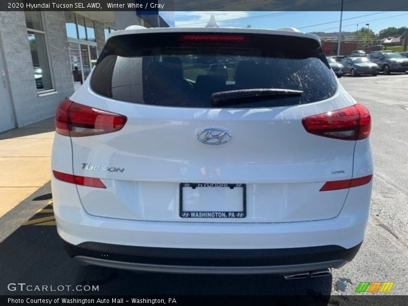 Winter White / Gray 2020 Hyundai Tucson SEL AWD