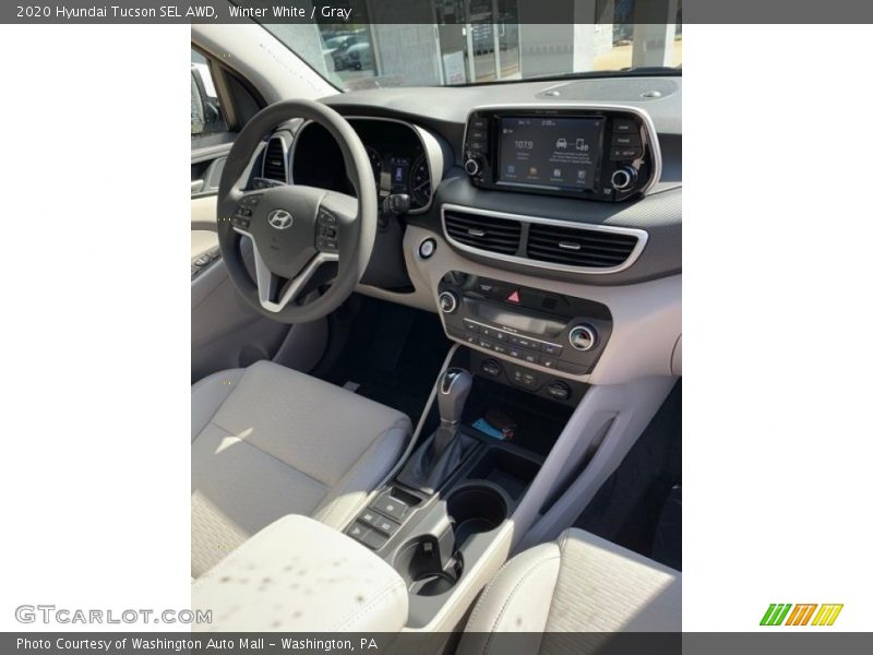 Winter White / Gray 2020 Hyundai Tucson SEL AWD