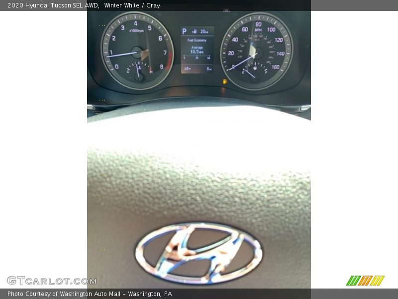 Winter White / Gray 2020 Hyundai Tucson SEL AWD