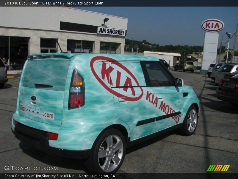 Clear White / Red/Black Sport Cloth 2010 Kia Soul Sport