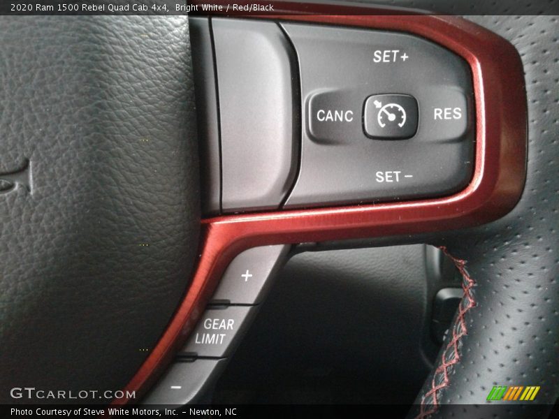 Bright White / Red/Black 2020 Ram 1500 Rebel Quad Cab 4x4